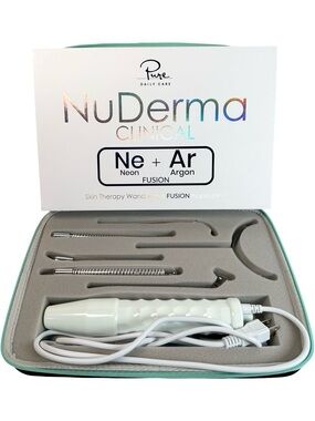 Pure Daily Care NuDerma Clinical High Frequency Skincare Therapy Treatment Wand